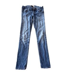 Hollister Low Rise Skinny Jeans Womens Size 1 Blue Denim Stretch Minimalist Y2K